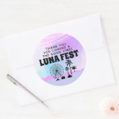 Blue and Lila Music Festival Vielen Dank Runder Aufkleber (Umschlag)