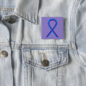 Blue and Lila Ribbon Awareness Custom Button (Beispiel)