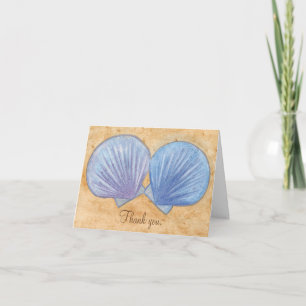 Blue and Lila Seashells Danke an die Cards