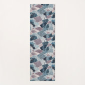 Blue and Mauve Abstract Terrazzo Design Yogamatte (Vorderseite)