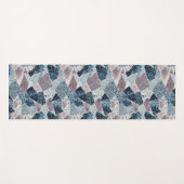Blue and Mauve Abstract Terrazzo Design Yogamatte (Vorderseite (Horizontal))