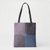 Blue and Mauve Tote Bag Tasche (Vorderseite)
