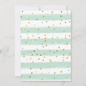 Blue and Mint Ice Creme Drei Schotten Spaß Einladung (Rückseite)