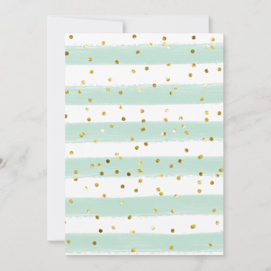 Blue and Mint Ice Creme Drei Schotten Spaß Einladung (Rückseite)