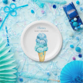 Blue and Minze Green Ice Cream Baby Dusche Pappteller (Party)