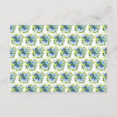 Blue and Navy Flowers with Foliage Begleitkarte (Rückseite)