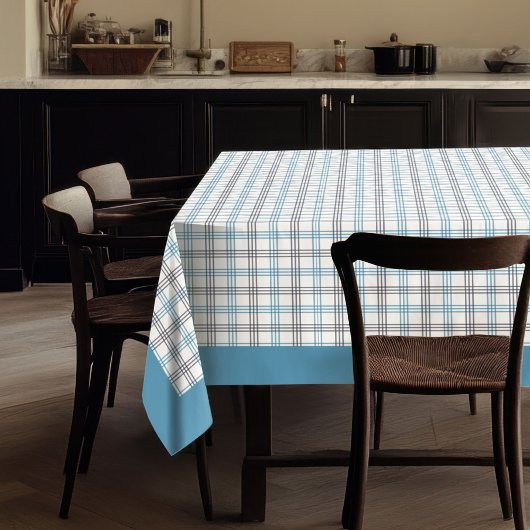 Blue and Navy Gingham Tablecloth Küche oder Patio Tischdecke