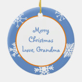 Blue and Orange Cupcakes Weihnachten Keramik Ornament (Hinten)