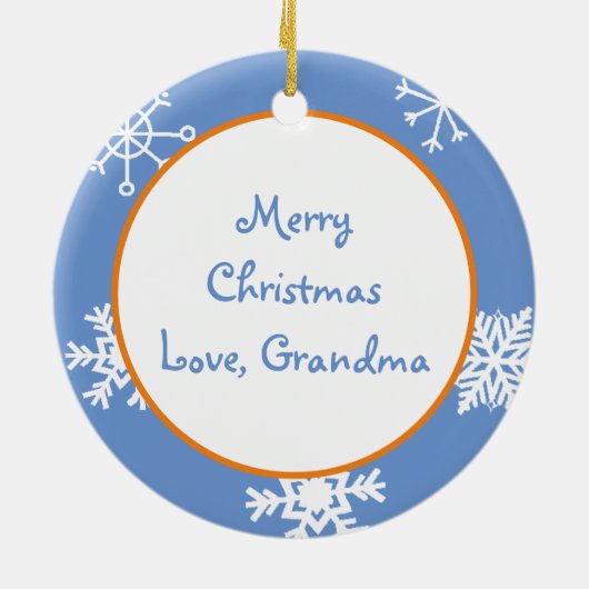 Blue and Orange Cupcakes Weihnachten Keramik Ornament (Hinten)