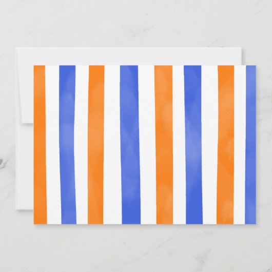 Blue and Orange Dart Gun Foto Einladung (Rückseite)