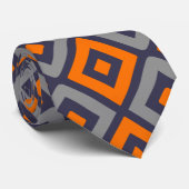Blue and Orange Necktie Krawatte (Gerollt)