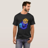 Blue and Orange Neon Ghost Trio T-Shirt (Vorne ganz)