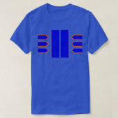 Blue and Orange PhD Regalia Bars T-Shirt (Design vorne)