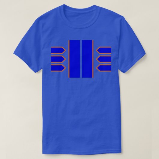 Blue and Orange PhD Regalia Bars T-Shirt (Design vorne)