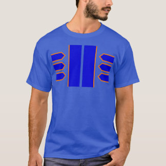 Blue and Orange PhD Regalia Bars T-Shirt