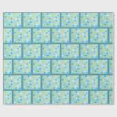 Blue and Orange Polka Dot Gift Wrap Geschenkpapier (Flach)