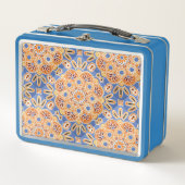 Blue and Orange tile Print Lunch Box (Vorderseite)