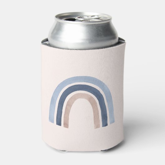 Blue and Peach Rainbow Boho Design Dosenkühler (Kanne Vorderseite)