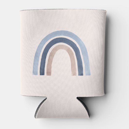 Blue and Peach Rainbow Boho Design Dosenkühler (Vorderseite)
