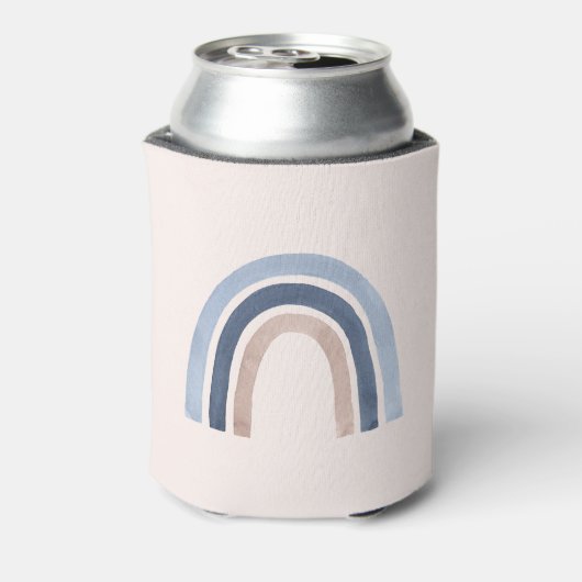 Blue and Peach Rainbow Boho Design Dosenkühler (Kanne Rückseite)