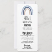 Blue and Peach Rainbow Boho Design Einladung (Vorderseite)