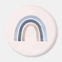 Blue and Peach Rainbow Boho Design