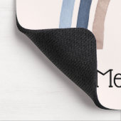 Blue and Peach Rainbow Boho Design Mousepad (Ecke)