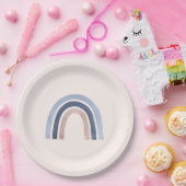 Blue and Peach Rainbow Boho Design Pappteller (Party)