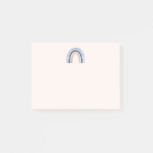 Blue and Peach Rainbow Boho Design Post-it Klebezettel (Vorderseite)
