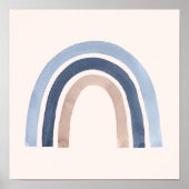 Blue and Peach Rainbow Boho Design Poster (Vorne)