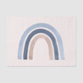 Blue and Peach Rainbow Boho Design Seidenpapier (Vorderseite)