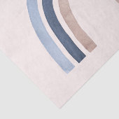 Blue and Peach Rainbow Boho Design Seidenpapier (Ausschnitt)