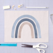 Blue and Peach Rainbow Boho Design Seidenpapier (Handwerk)