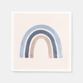 Blue and Peach Rainbow Boho Design Serviette (Vorderseite)