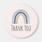 Blue and Peach Rainbow Boho Design Vielen Dank Magnet (Vorne)