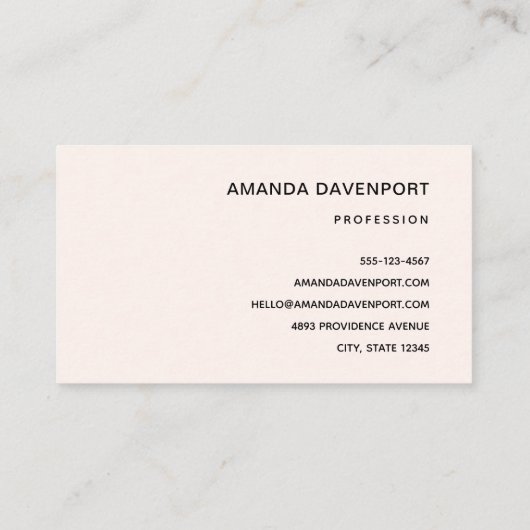 Blue and Peach Rainbow Boho Design Visitenkarte (Rückseite)