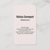 Blue and Peach Rainbow Boho Design Visitenkarte (Rückseite)