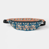 Blue and Peach Seashells Nautical Bauchtasche (Vorderseite)