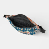 Blue and Peach Seashells Nautical Bauchtasche (Offen)