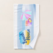 Blue and Pink Beach House Handtuch Set 2 (Handtuch)