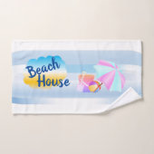 Blue and Pink Beach House Handtuch Set 2 (Handtuch)