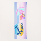 Blue and Pink Beach House Mat Yogamatte (Vorderseite)