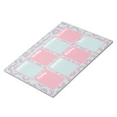 Blue and Pink Boho Weekekly Planner Notepad Notizblock (angewinkelt)