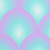 Blue and Pink Bubble Scallop Wallpaper Tapete (Naht)