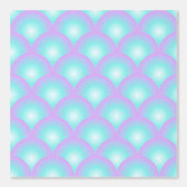 Blue and Pink Bubble Scallop Wallpaper Tapete (Vorderseite)