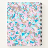 Blue and Pink Camouflage Spirale Notebook Notizblock (Rückseite)
