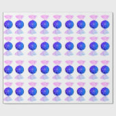 Blue and Pink Candy Wrapping Paper Geschenkpapier (Flach)