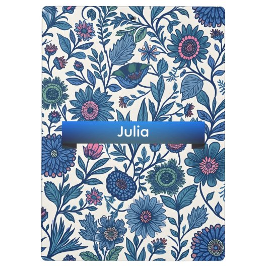 Blue and Pink Delight Klemmbrett (Rückseite)