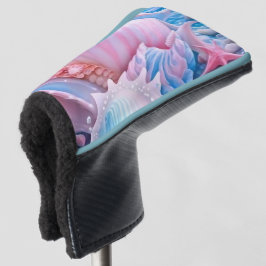 Blue and Pink Fantasy Beach Golf Headcover