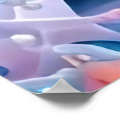 Blue and Pink Fantasy Beach Poster (Ecke)